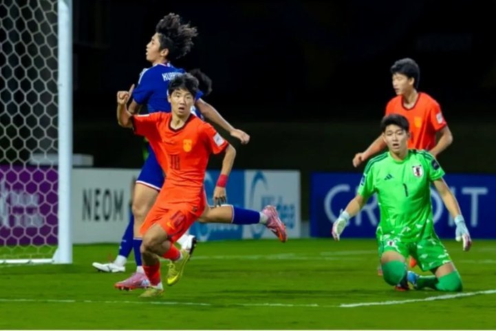 半场战报：U17中国1-1尼日利亚U17，张君豪破门